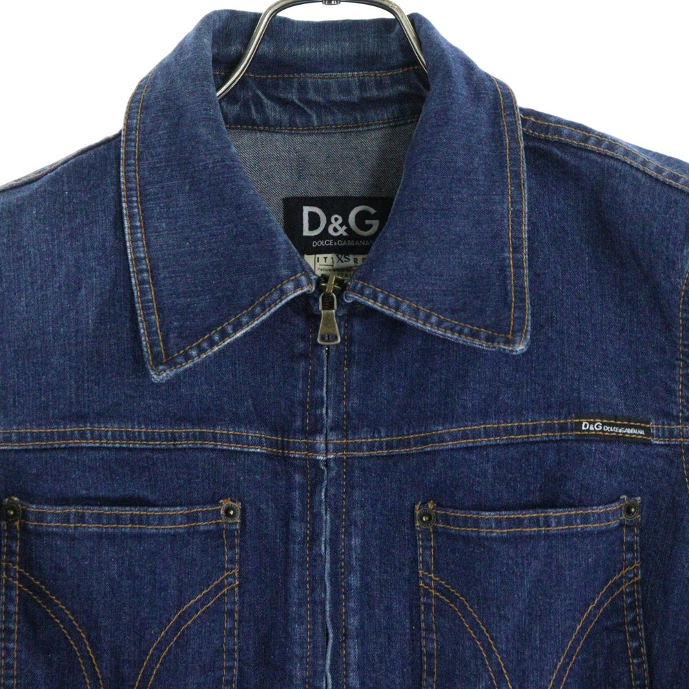 DOLCE & GABBANA(ドルチェアンドガッバーナ) ジップアップ デニムトラッカージャケット インディゴ