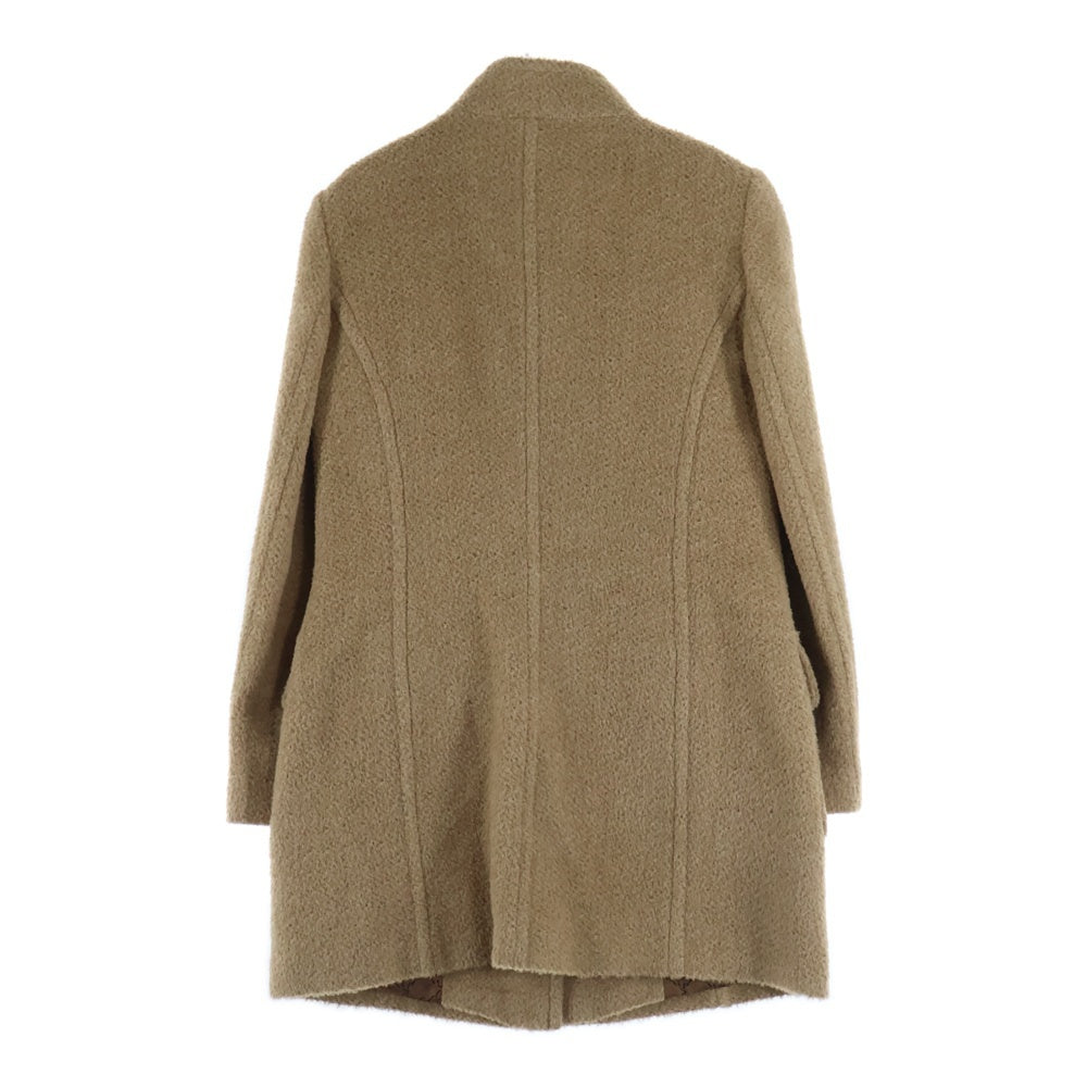 Roberta di camerino(ロベルタ ディ カメリーノ) 総柄裏地付ロゴボタンファーコート レディース キャメル レディース