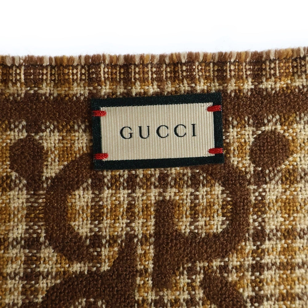 GUCCI(グッチ) GGウール マフラー ブラウン
