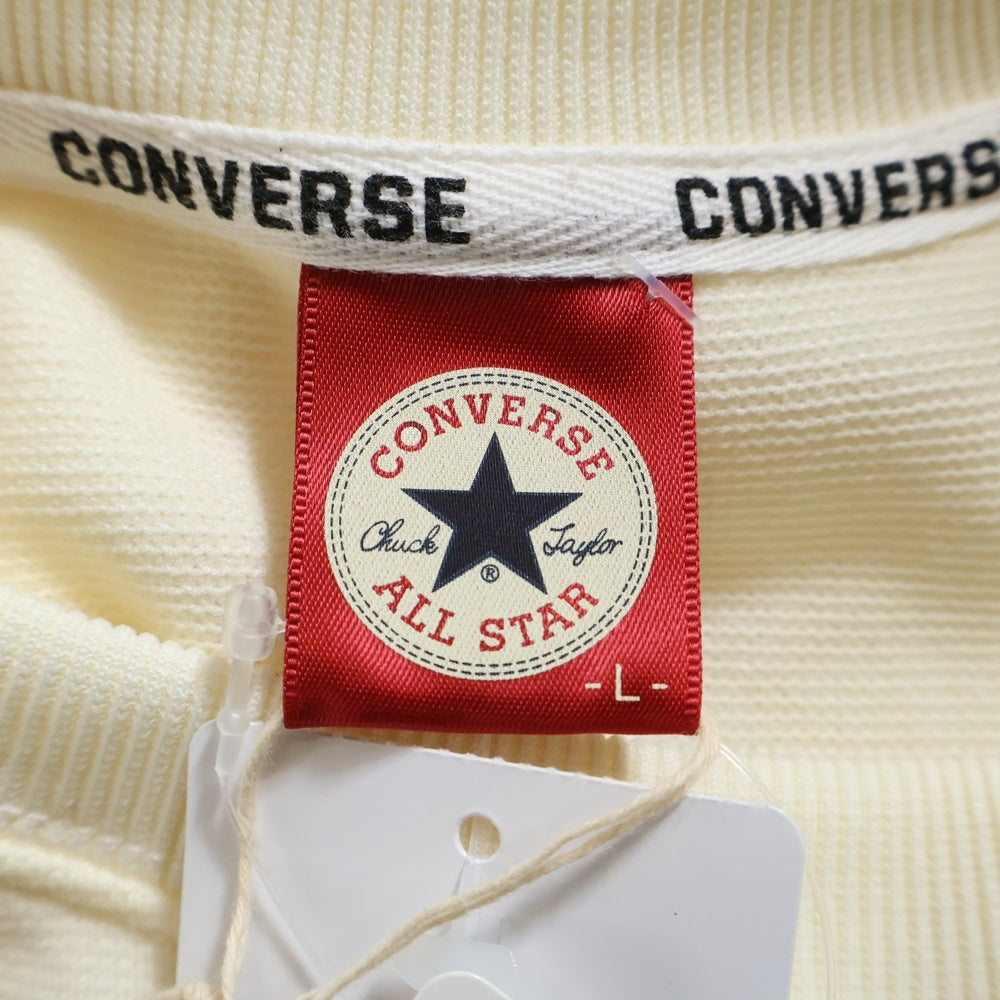 CONVERSE(コンバース) スニーカーロゴ刺繍 長袖トレーナー スウェット イエロー
