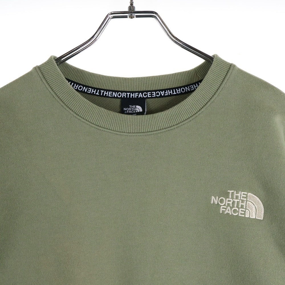 THE NORTH FACE(ザノースフェイス) ロゴ刺繍 パッチ付長袖トレーナー スウェット カーキ
