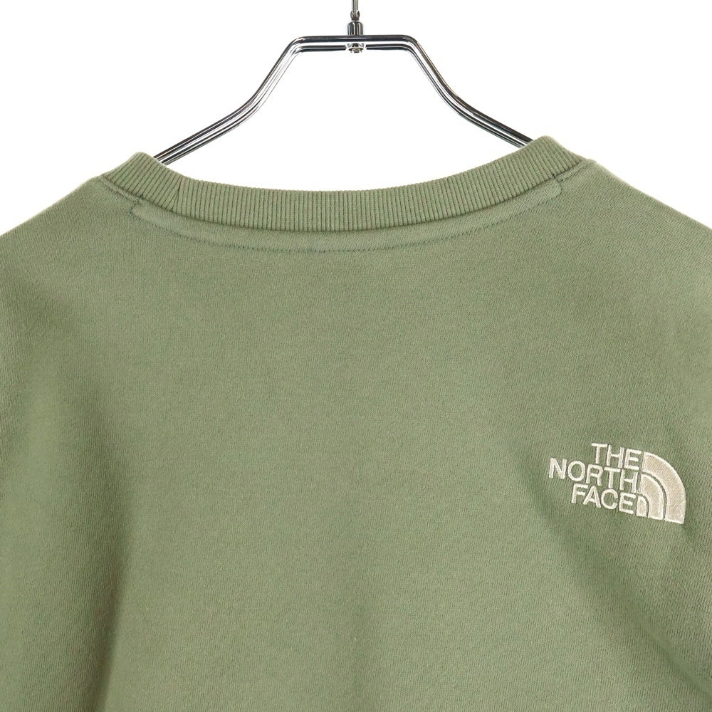 THE NORTH FACE(ザノースフェイス) ロゴ刺繍 パッチ付長袖トレーナー スウェット カーキ