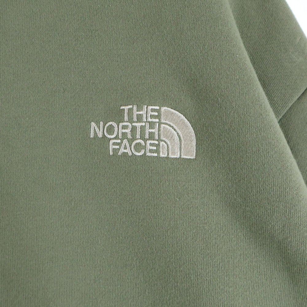 THE NORTH FACE(ザノースフェイス) ロゴ刺繍 パッチ付長袖トレーナー スウェット カーキ
