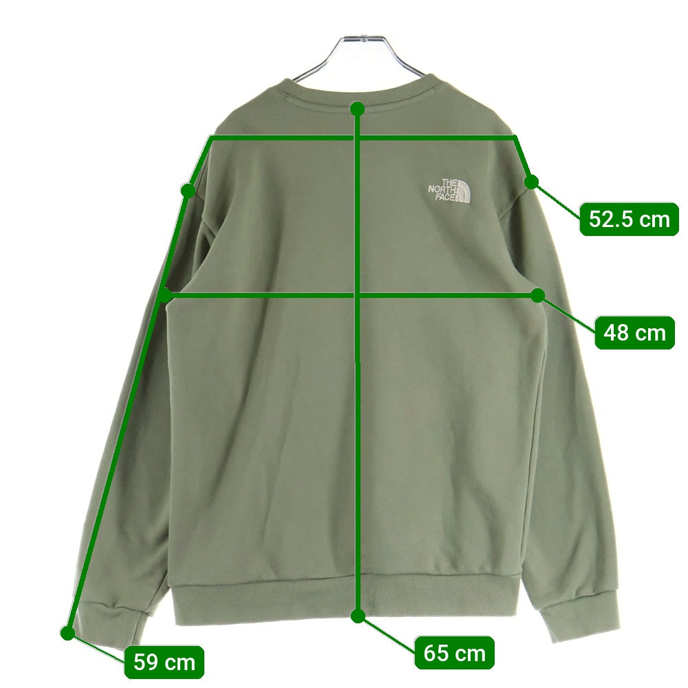 THE NORTH FACE(ザノースフェイス) ロゴ刺繍 パッチ付長袖トレーナー スウェット カーキ