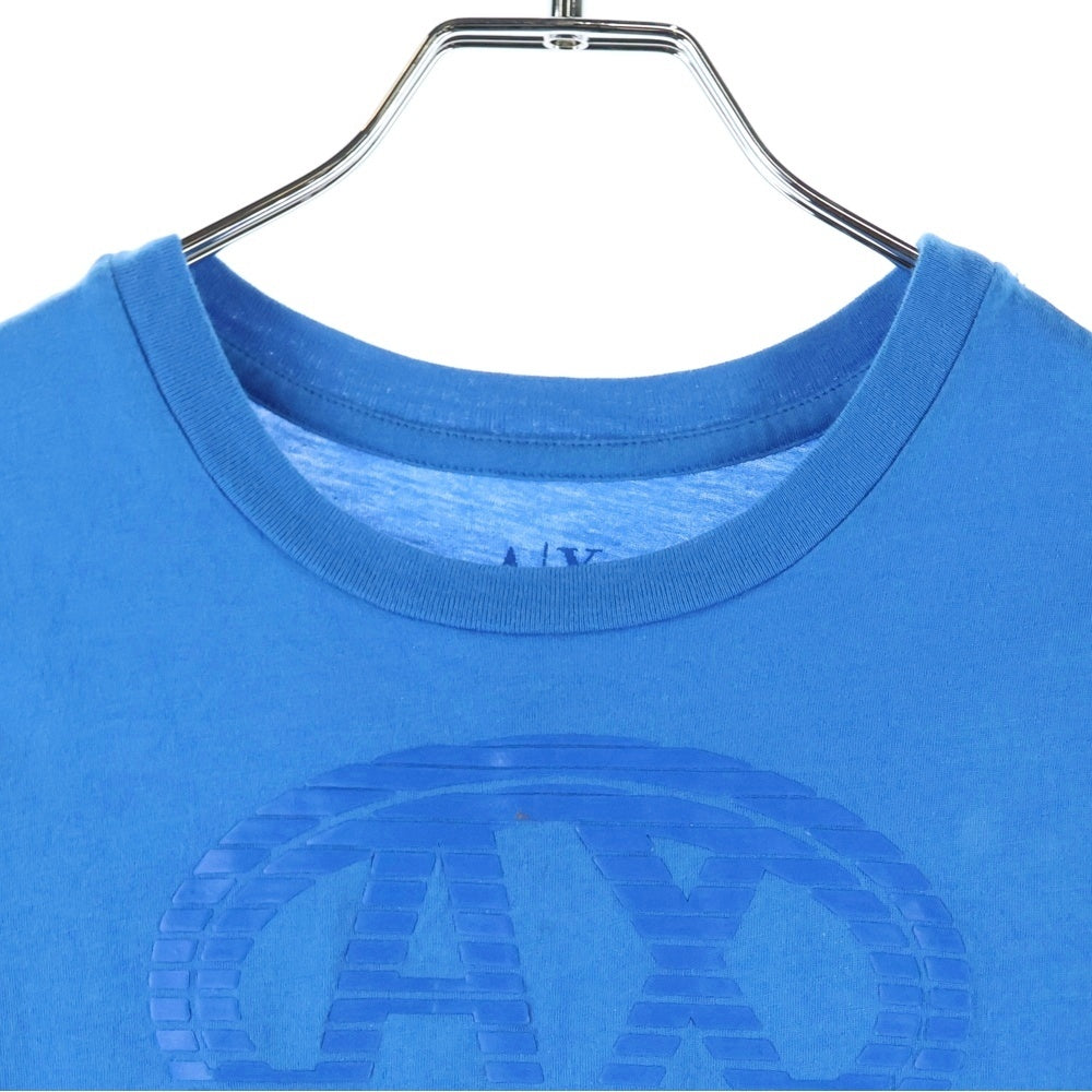 Armani Exchange(アルマーニ エクスチェンジ) ロゴプリントクルーネック半袖Tシャツ カットソー ブルー