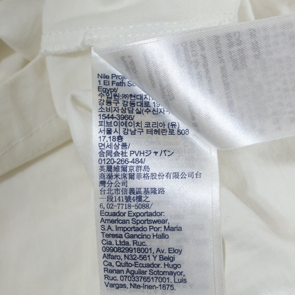 TOMMY HILFIGER(トミーヒルフィガー) トリコロールロゴプリント半袖Tシャツ カットソー ホワイト