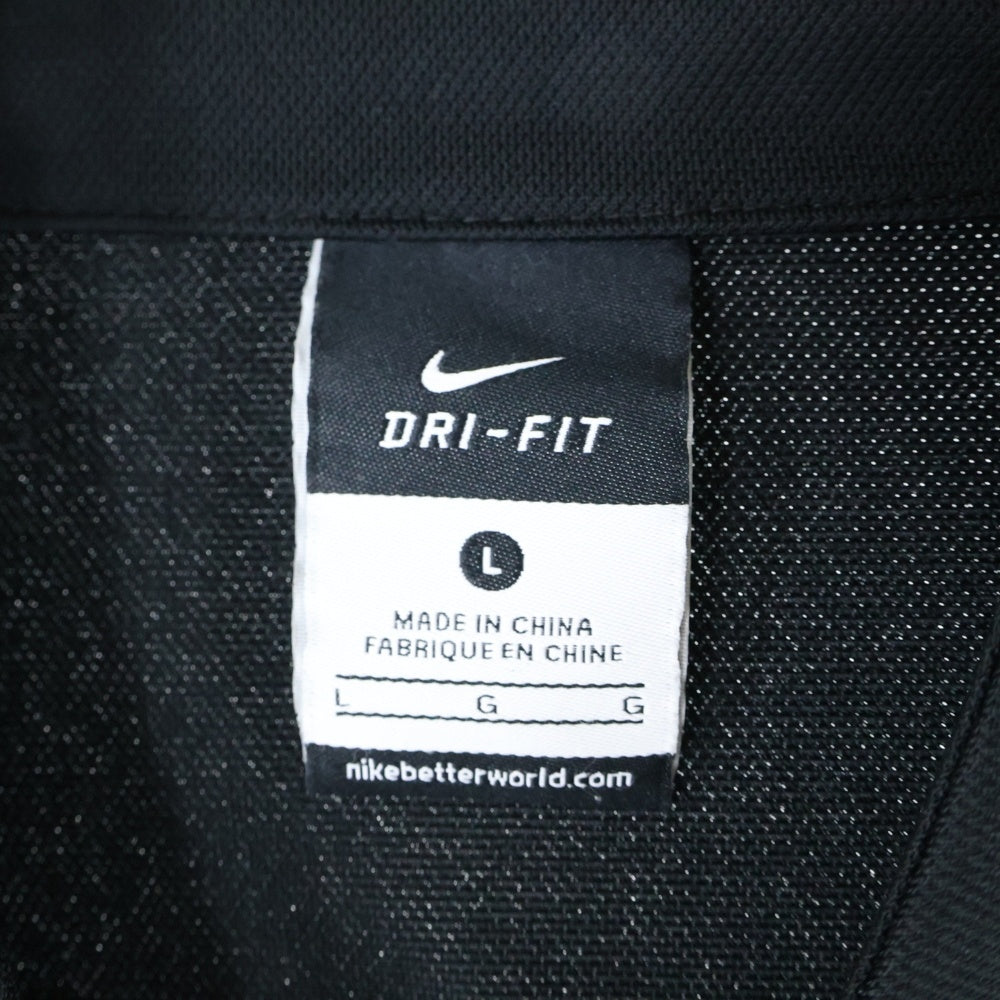 NIKE(ナイキ) スウォッシュロゴ刺繍 スタンドカラー ジップアップ ジャケット ブラック