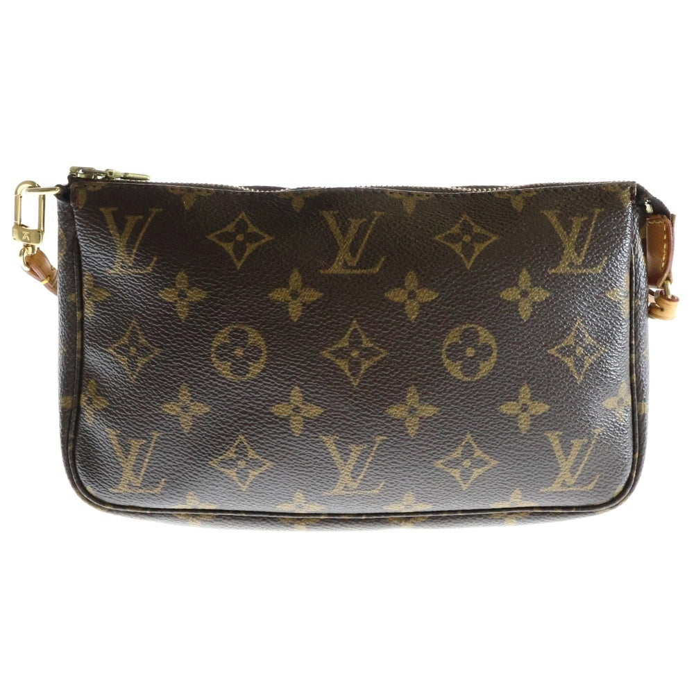 LOUIS VUITTON(ルイヴィトン) モノグラム ポシェットアクセソワール レザーポーチ ブラウン PVC M51980