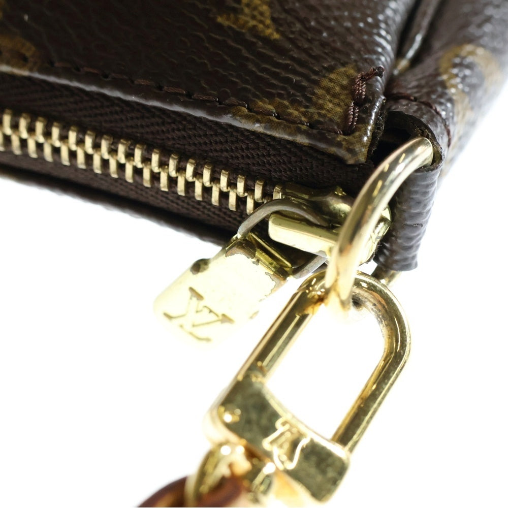LOUIS VUITTON(ルイヴィトン) モノグラム ポシェットアクセソワール レザーポーチ ブラウン PVC M51980