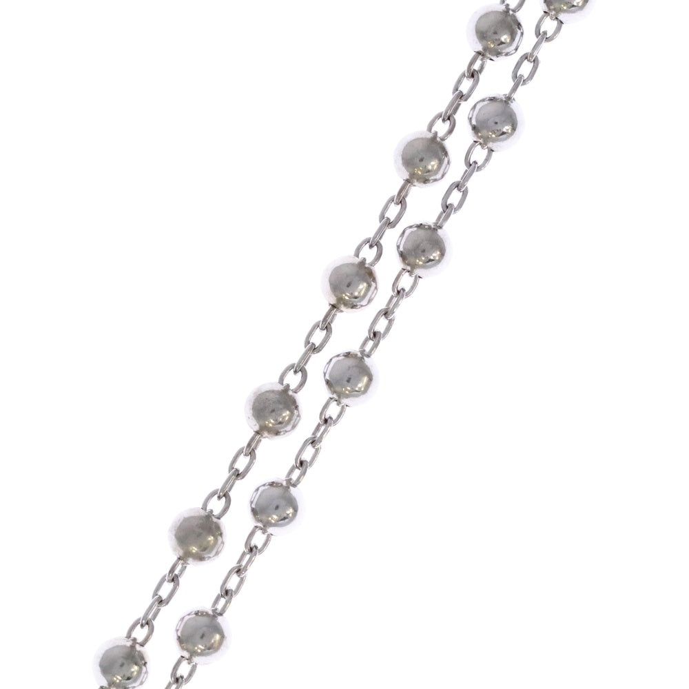 DOLCE & GABBANA(ドルチェアンドガッバーナ) カットアウトクロス ドッグタグ ボールチェーン ネックレス シルバー