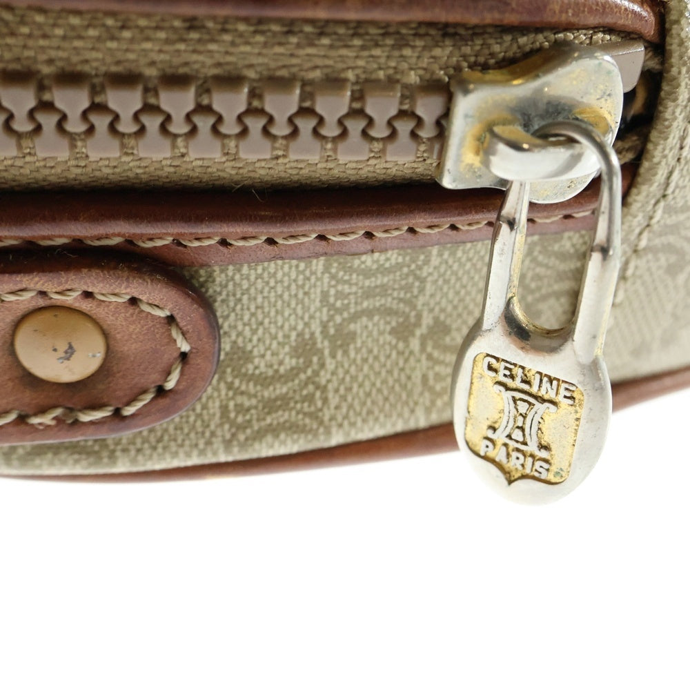 CELINE(セリーヌ) マカダム ショルダーバッグ ベージュ PVC×レザー M08