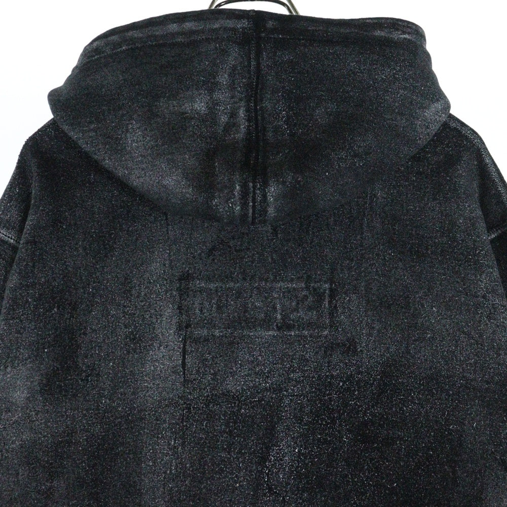 SUPREME(シュプリーム) 24SS ×MM6 Maison Margiela Foil Box Logo Hooded Sweatshirt メゾンマルジェラ ボックスロゴ スウェットプルオーバーパーカー ブラック