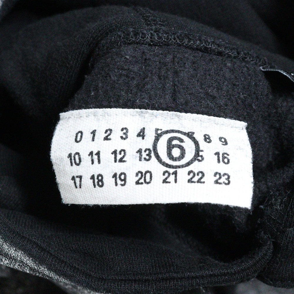 SUPREME(シュプリーム) 24SS ×MM6 Maison Margiela Foil Box Logo Hooded Sweatshirt メゾンマルジェラ ボックスロゴ スウェットプルオーバーパーカー ブラック