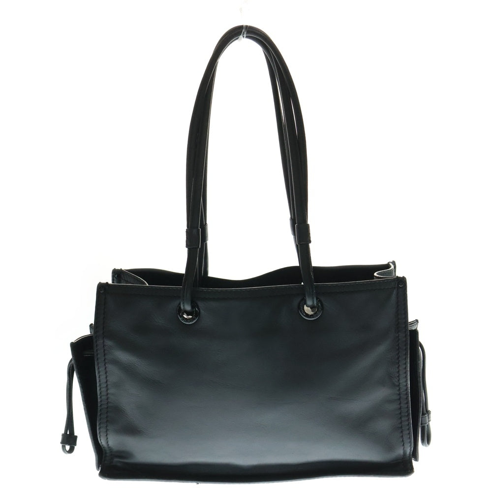 【希少】LOEWE ロエベ ロゴ レザー トートバッグ 黒 ショッパー LOEWE(ロエベ) ロゴ ショッパー クラウン トートバッグ ハンドバッグ