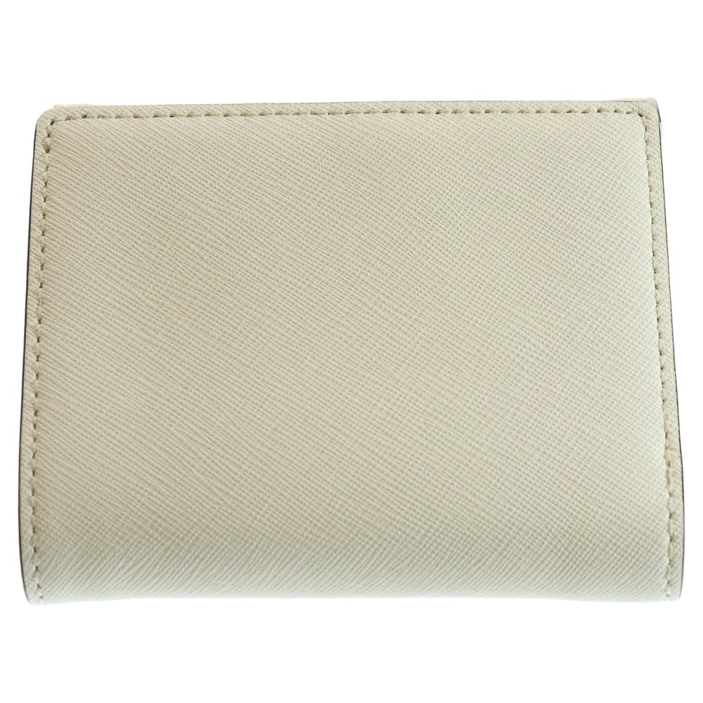 Kate Spade(ケイトスペード) スペードロゴプレート PVC コンパクトウォレット 三つ折り財布 ゴールド金具 ベージュ