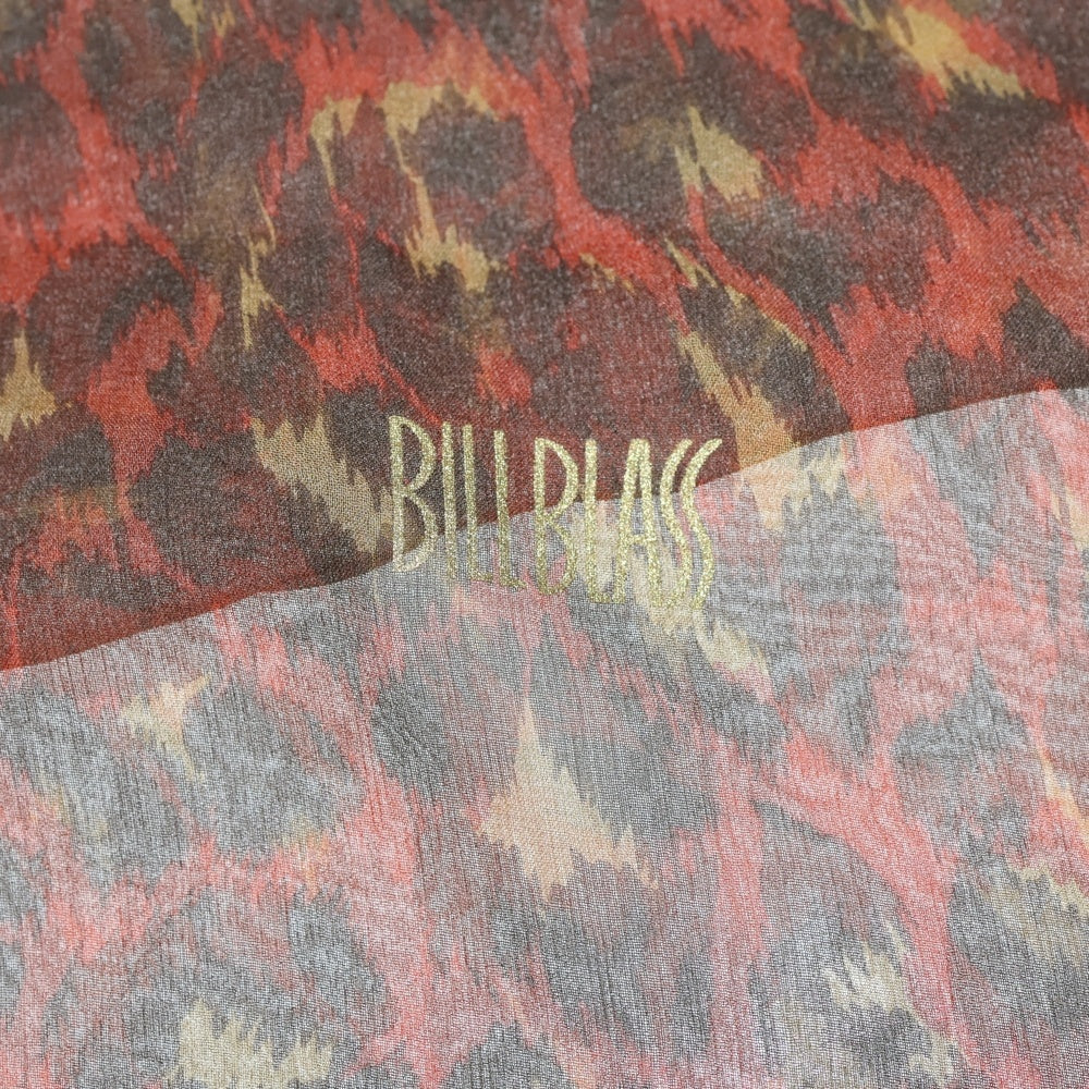 BILLBLASS(ビルブラス) レオパード柄シルクスカーフ オレンジ/ブラウン レディース