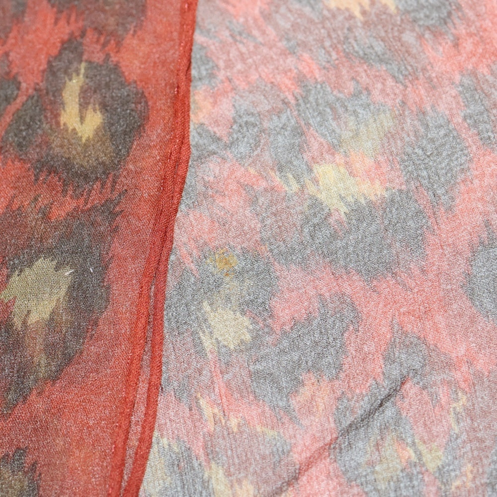 BILLBLASS(ビルブラス) レオパード柄シルクスカーフ オレンジ/ブラウン レディース