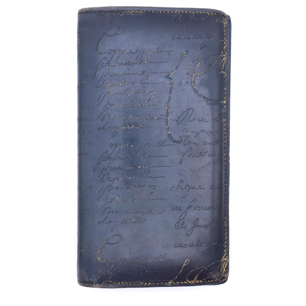 Berluti(ベルルッティ) カリグラフィ サンタル スクリット 二つ折り長財布 レザーロングウォレット