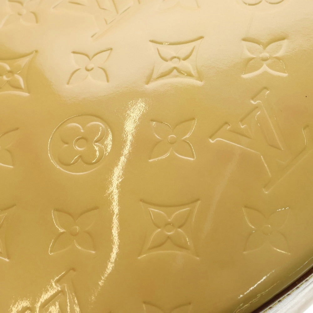 LOUIS VUITTON(ルイヴィトン) ヴェルニ ビスケインベイ ハンドバッグ 肩掛けバッグ ライトイエロー×ブラウン レザー×パテント ゴールド金具 M91284