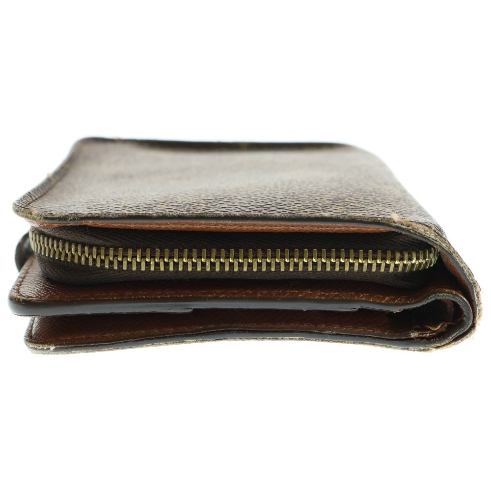 LOUIS VUITTON(ルイヴィトン) コンパクトジップ モノグラム PVC コンパクトウォレット 二つ折り財布 ゴールド金具 ブラウン M61667