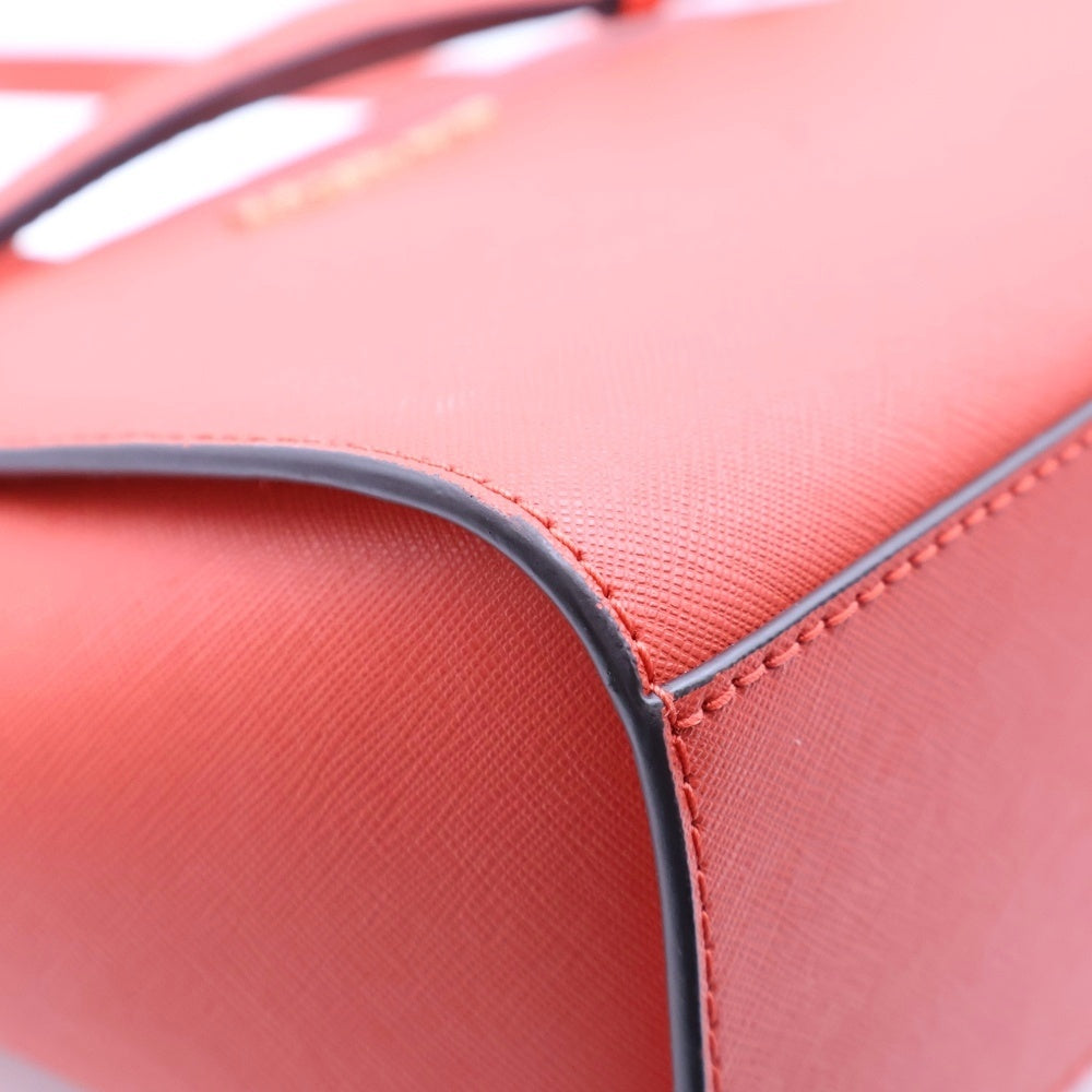 MICHAEL KORS(マイケルコース) ロゴプレート PVC ショルダーバッグ ゴールド金具 オレンジ