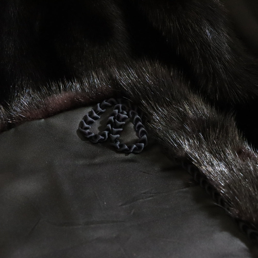 MESSALA(メッサーラ) サガミンク ファージャケット コート ブラック