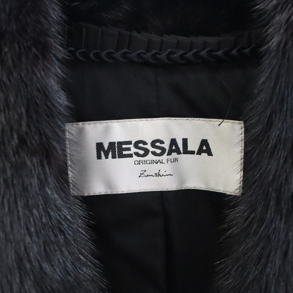 MESSALA(メッサーラ) サガミンク ファージャケット コート ブラック