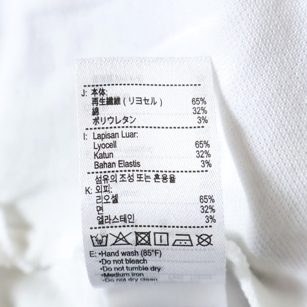 LACOSTE(ラコステ) ロゴワッペン付 バイカラー半袖ポロシャツ ホワイト/パープル