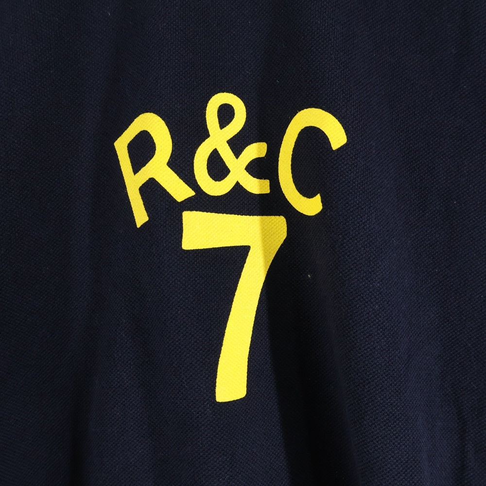 Robes & Confections(ローブスコンフェクションズ) ロゴプリントクルーネック半袖スウェット トレーナー ネイビー/グレー