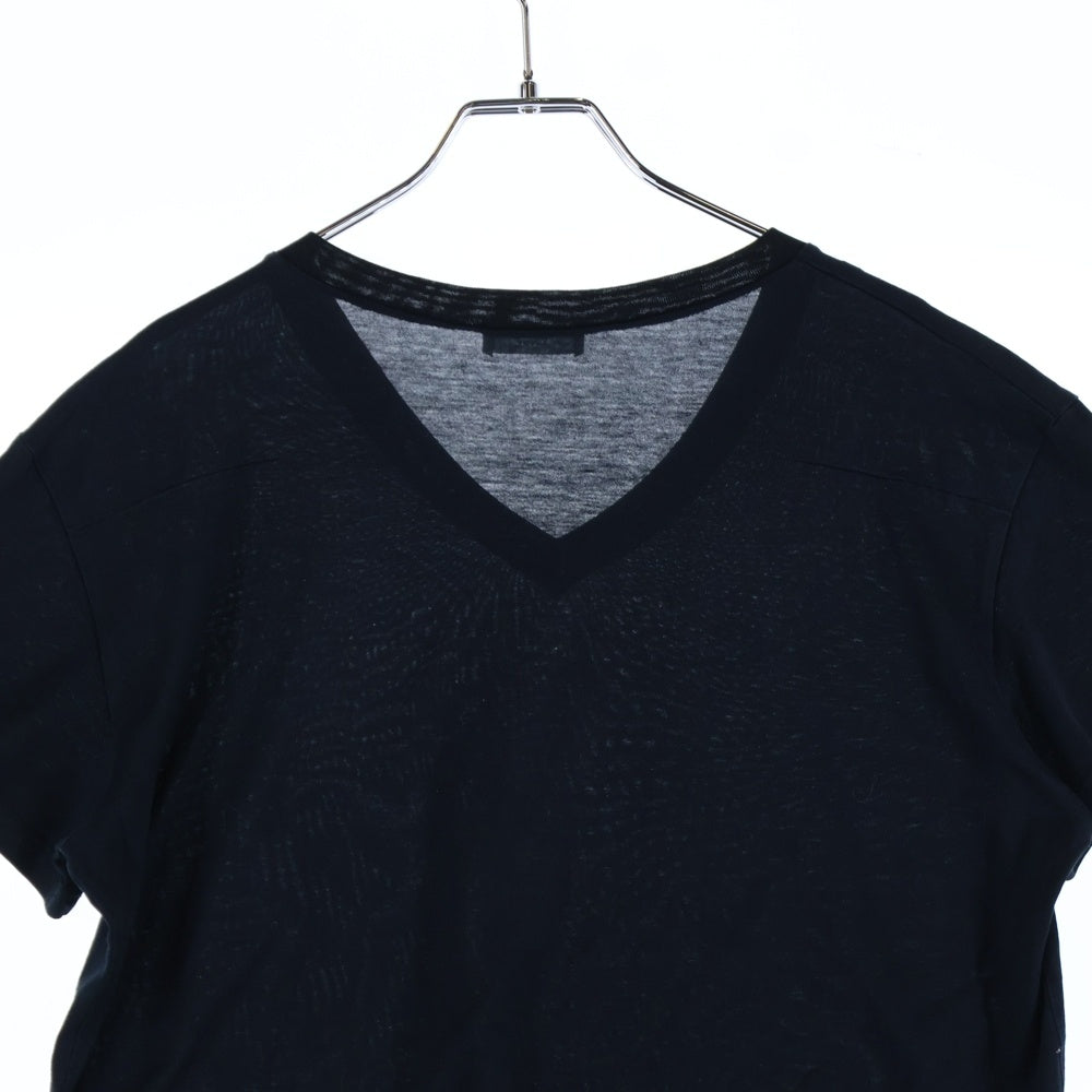 Dior HOMME(ディオールオム) BEE ワンポイント刺繍 Vネック 半袖Tシャツ カットソー ネイビー