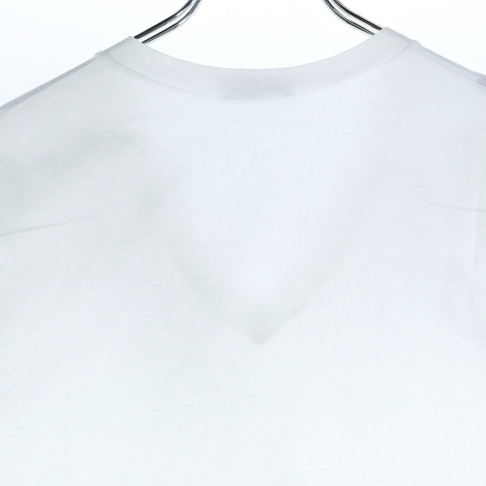 Dior HOMME(ディオールオム) リーフプリント Vネック 半袖Tシャツ カットソー ホワイト