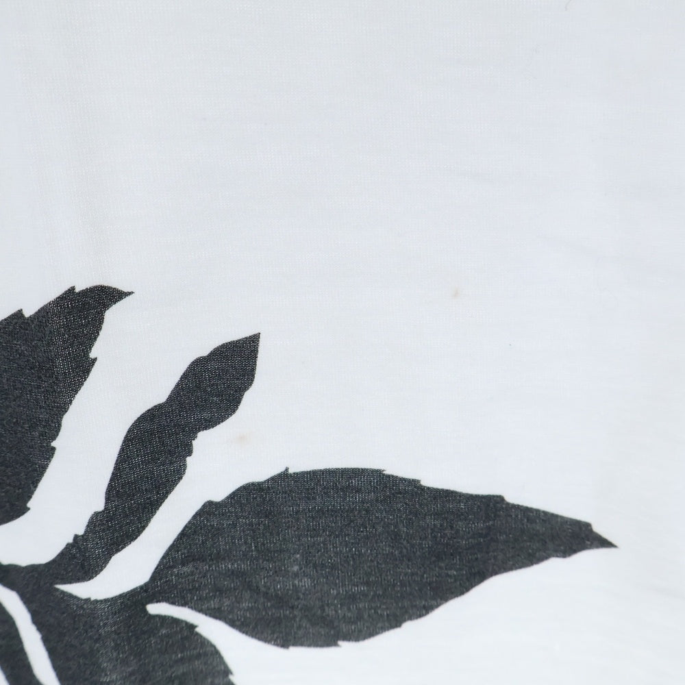 Dior HOMME(ディオールオム) リーフプリント Vネック 半袖Tシャツ カットソー ホワイト
