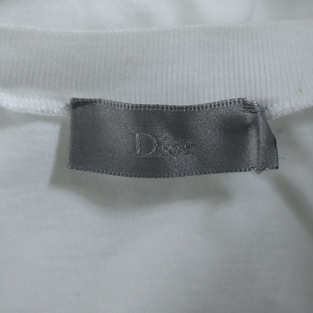 Dior HOMME(ディオールオム) リーフプリント Vネック 半袖Tシャツ カットソー ホワイト