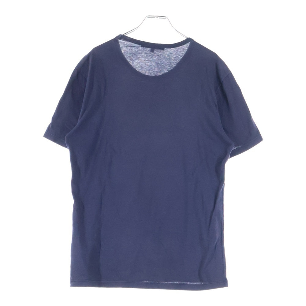 GUCCI(グッチ) エンブレムロゴクルーネックコットン半袖Tシャツ カットソー ネイビー