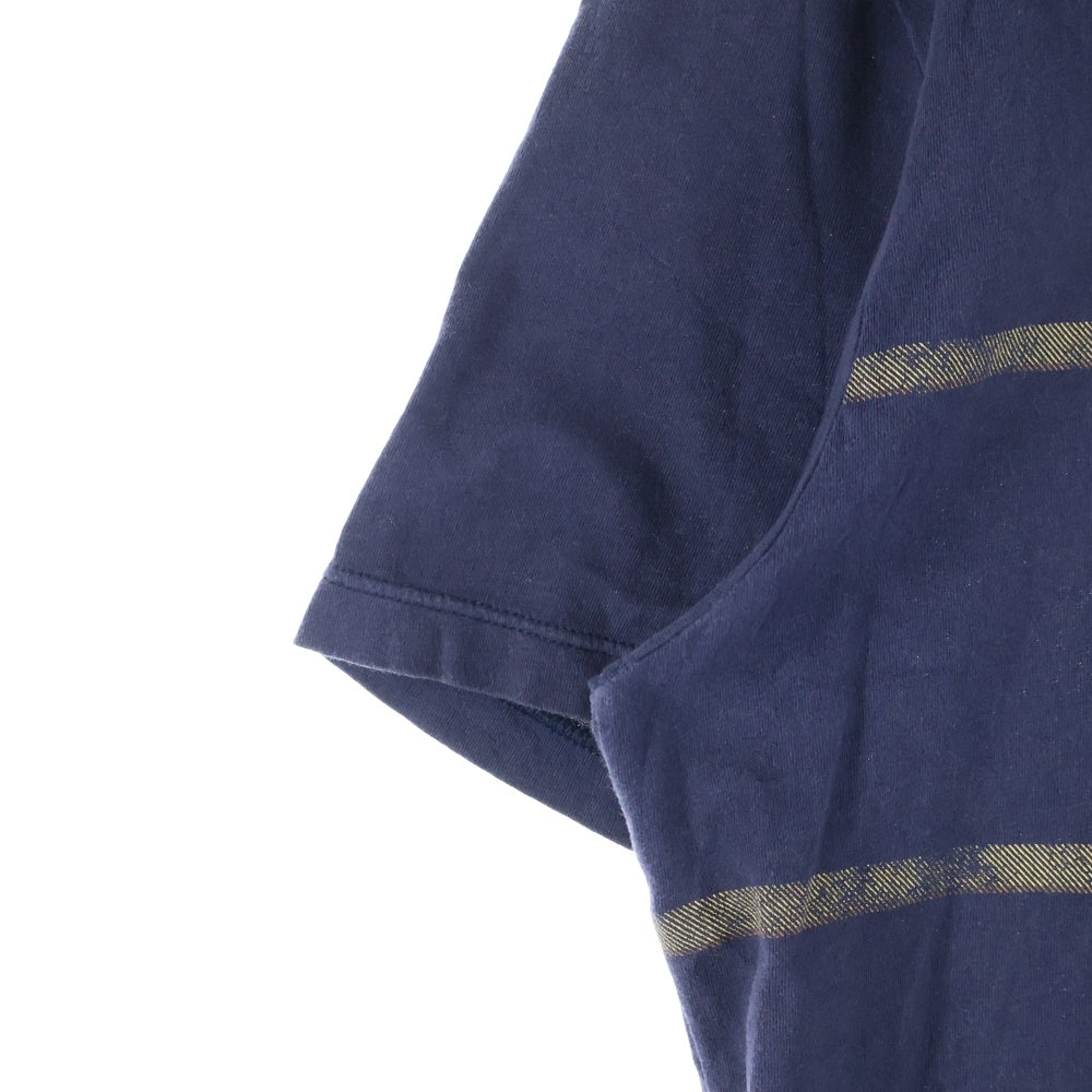 GUCCI(グッチ) エンブレムロゴクルーネックコットン半袖Tシャツ カットソー ネイビー