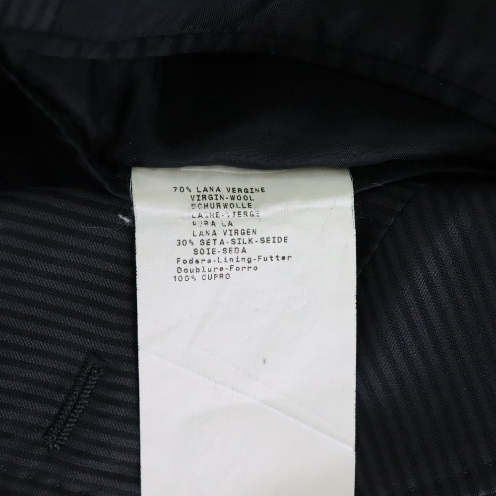 EMPORIO ARMANI(エンポリオアルマーニ) ストライプ柄セットアップ ウールジャケット スラックスパンツ ブラック