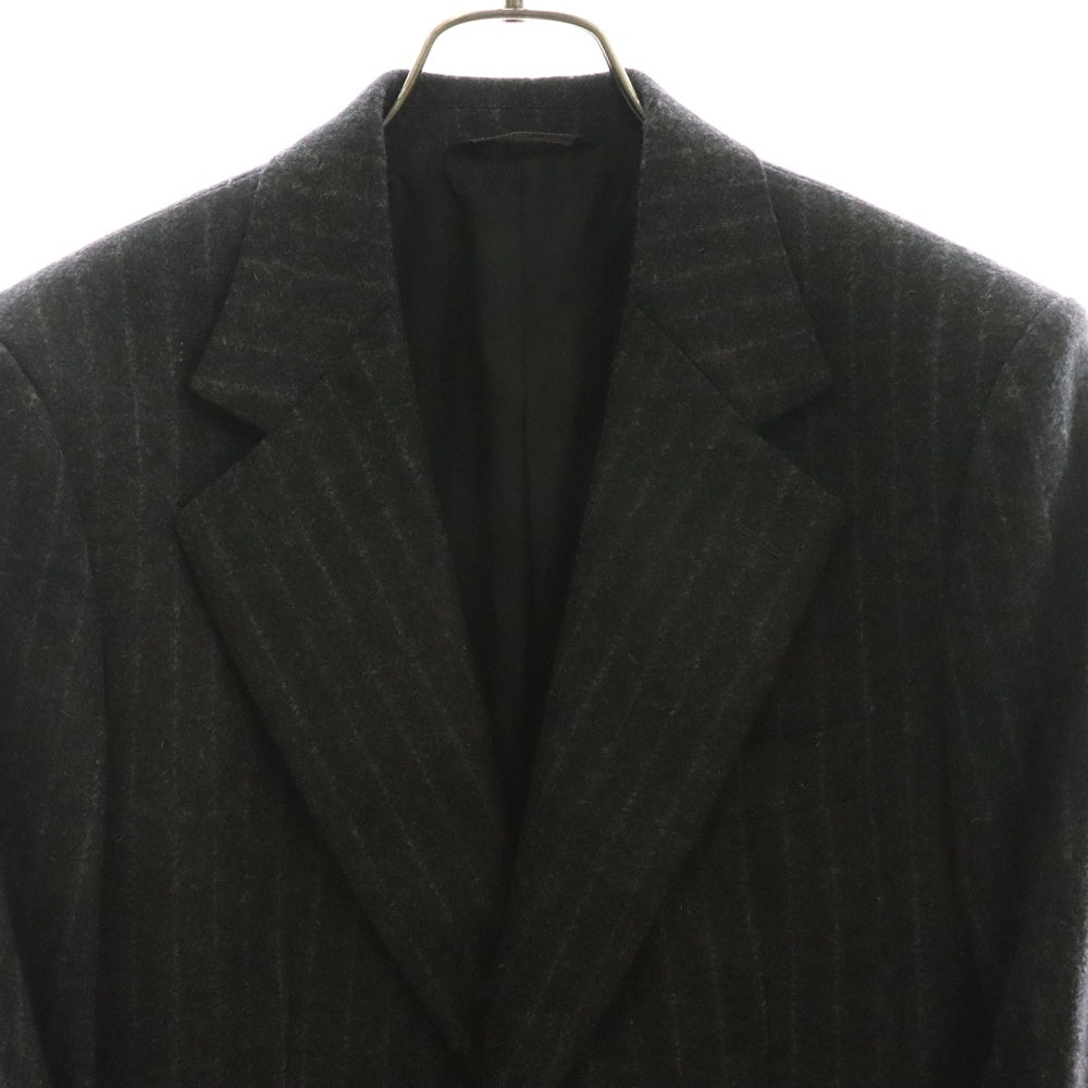 DOLCE & GABBANA(ドルチェアンドガッバーナ) チョークストライプ総柄 ウール 2B テーラードジャケット グレー G2AV2T/FR2PN