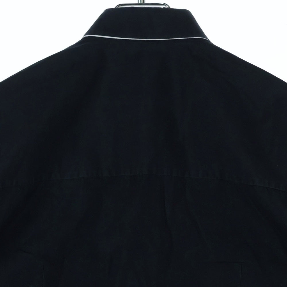 BALENCIAGA(バレンシアガ) バイカラー 切り替え レギュラーカラー ロングスリーブ 長袖シャツ ホワイト/ブラック 409274