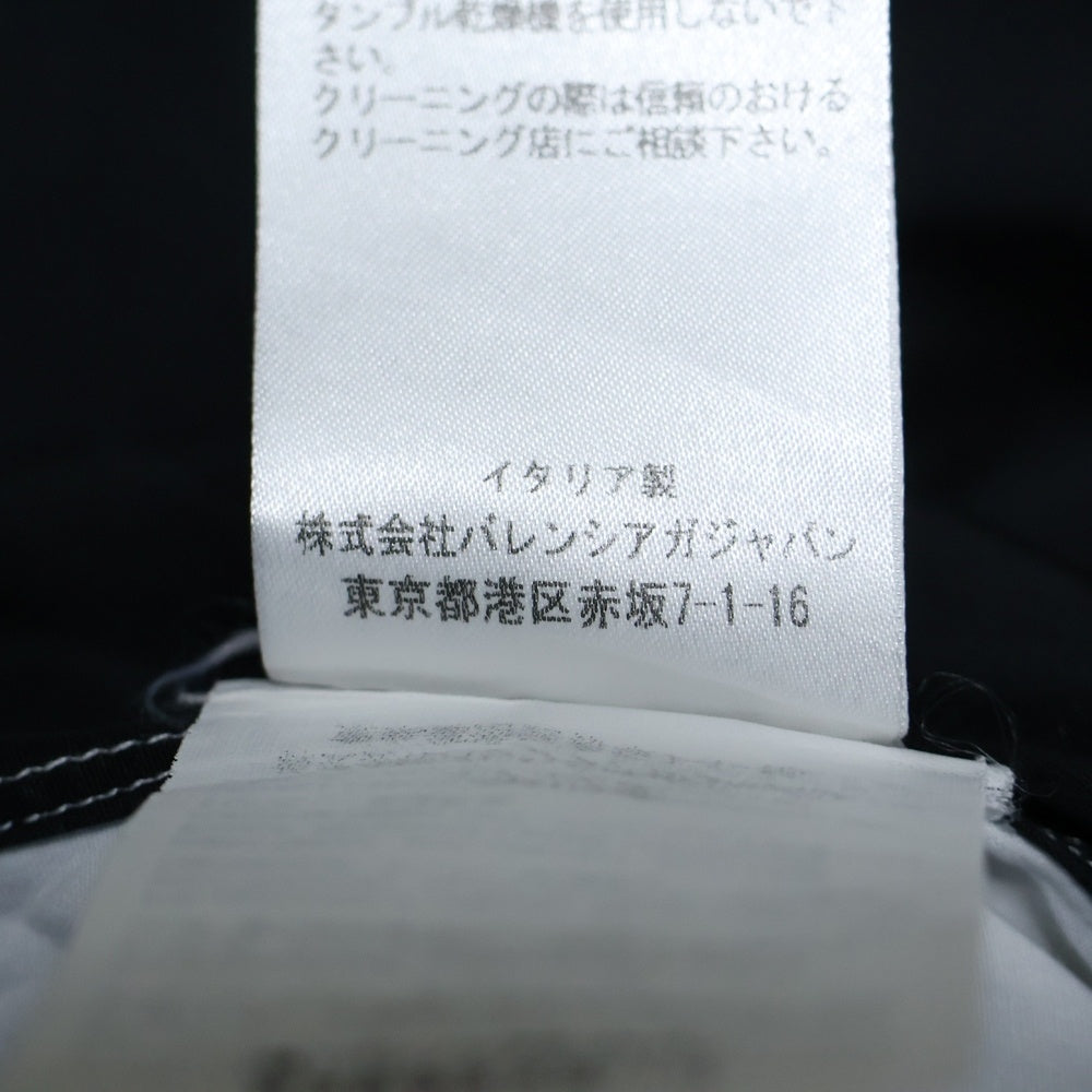 BALENCIAGA(バレンシアガ) バイカラー 切り替え レギュラーカラー ロングスリーブ 長袖シャツ ホワイト/ブラック 409274