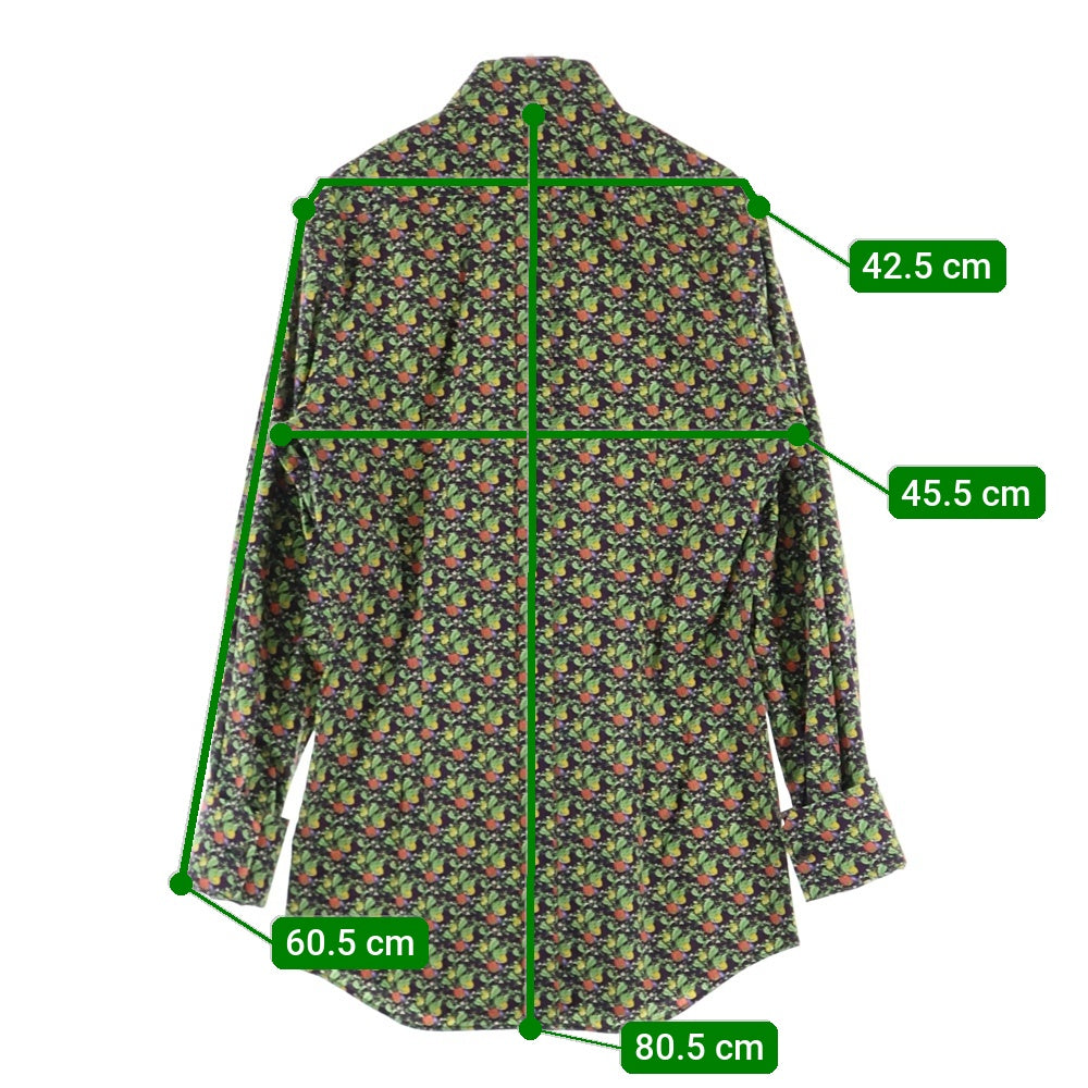 DOLCE & GABBANA(ドルチェアンドガッバーナ) フラワープリント コットン長袖シャツ ブラウス マルチカラー