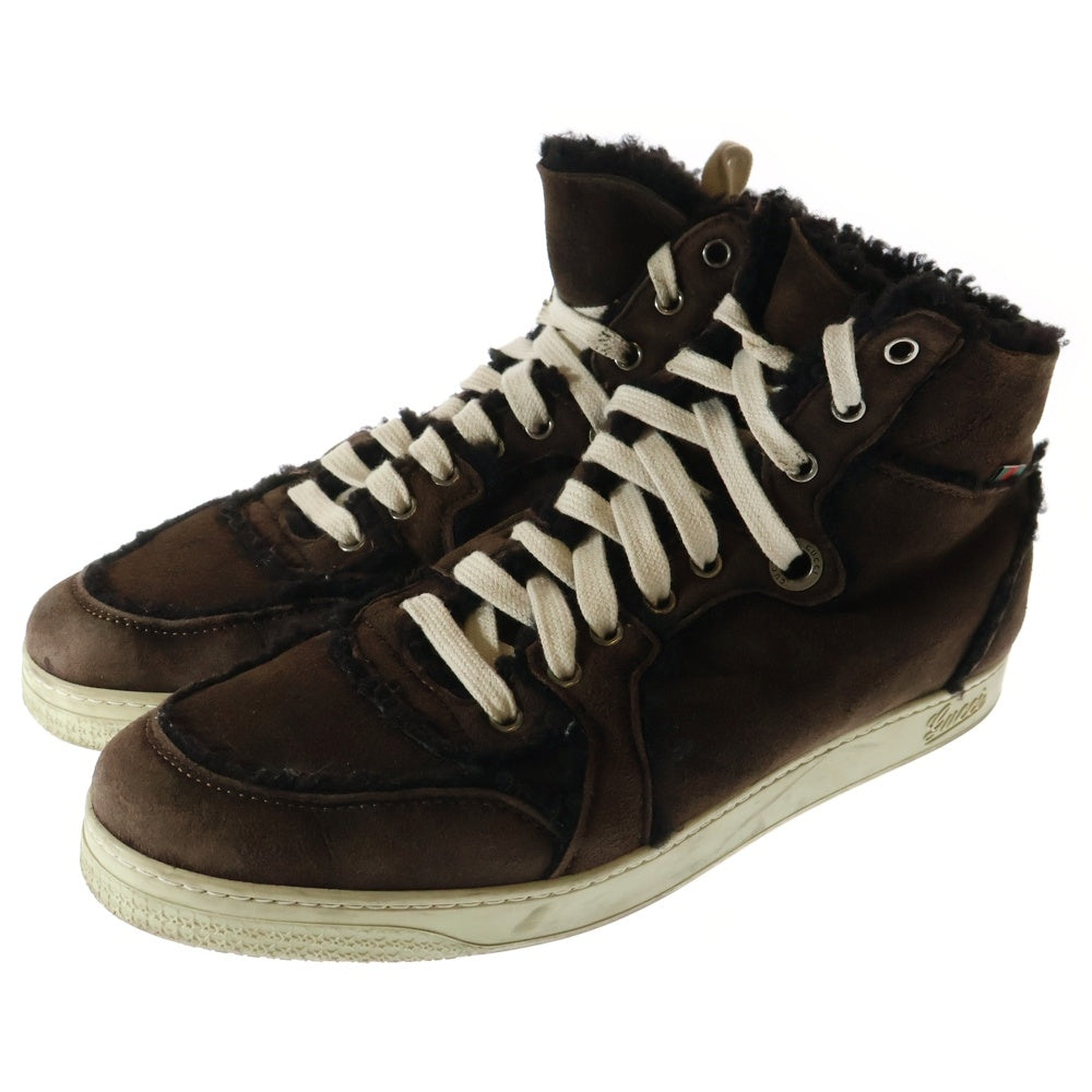 GUCCI(グッチ) スウェードレザー ボアライニング レースアップ