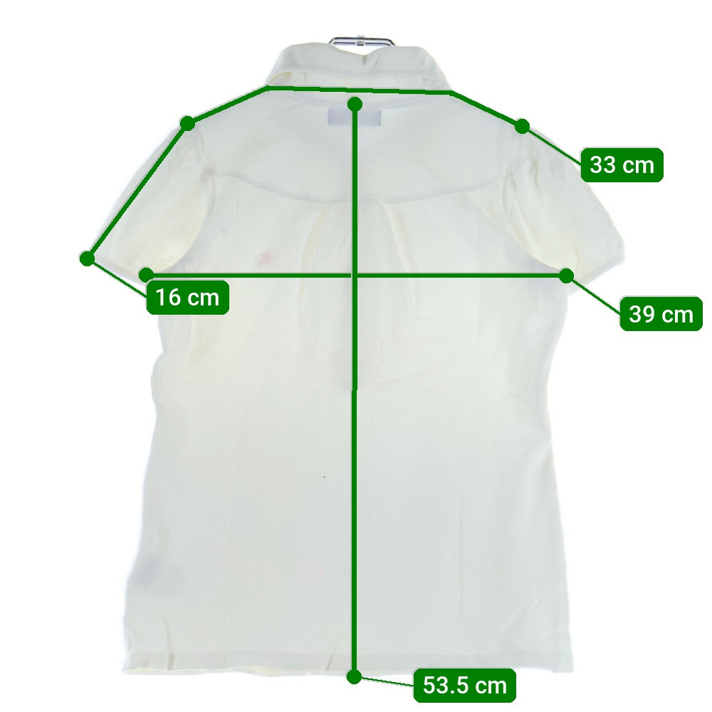 BURBERRY BLUE LABEL(バーバリーブルーレーベル) ロゴ刺繍 バーバリーチェック 半袖ポロシャツ ホワイト レディース