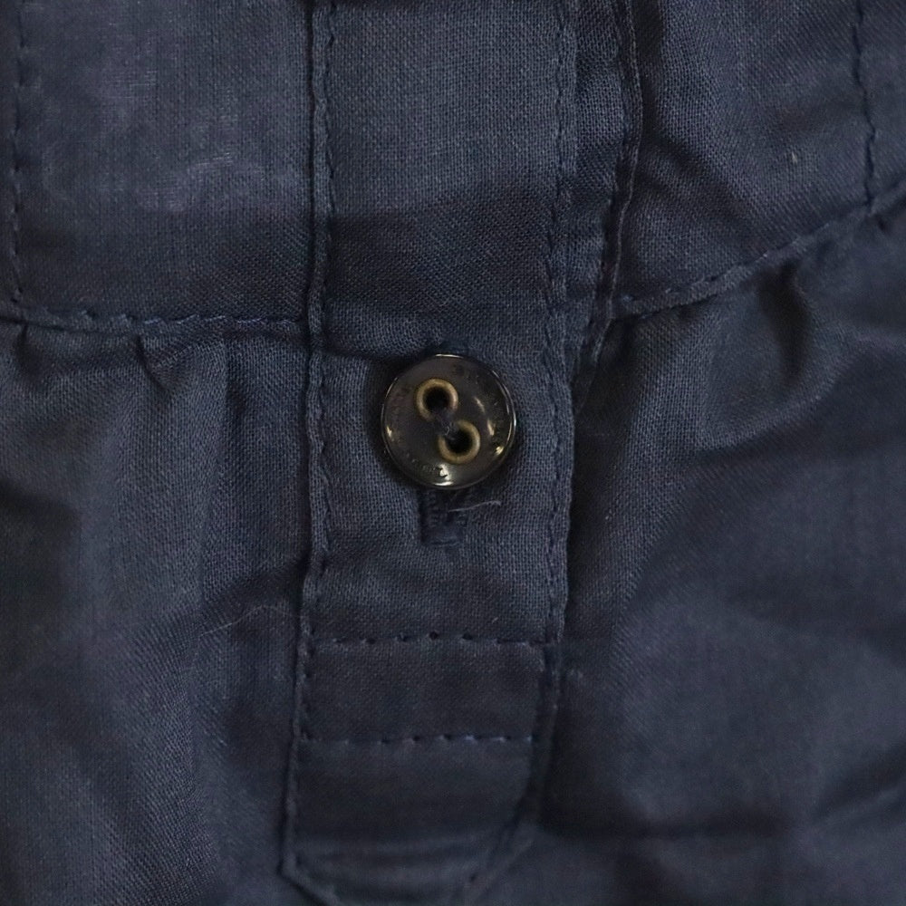 BURBERRY BLUE LABEL(バーバリーブルーレーベル) ロゴ刺繍 バーバリーチェック フリンジ付スタンドカラーノースリーブワンピース ネイビー レディース