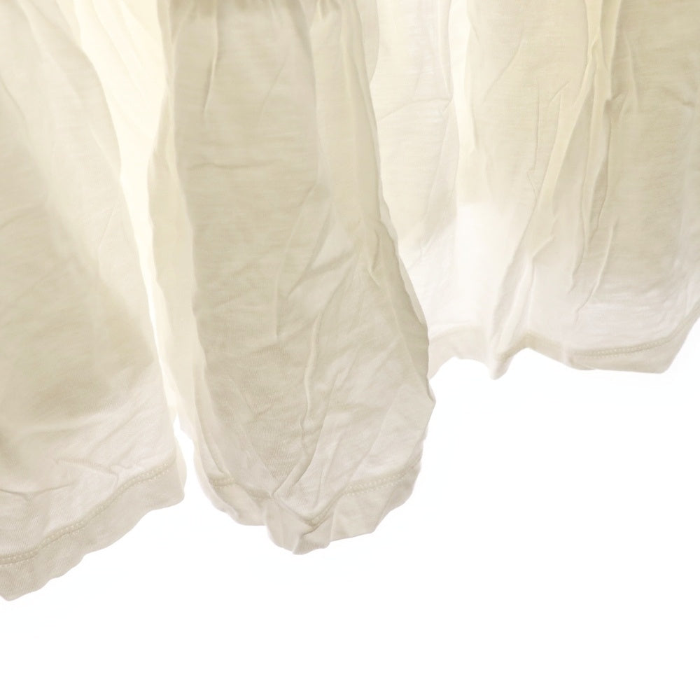 BURBERRY BLUE LABEL(バーバリーブルーレーベル) ロゴ刺繍 バーバリーチェック フリンジ付ノースリーブワンピース ホワイト レディース