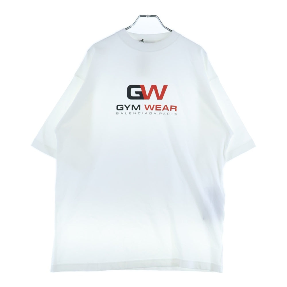 BALENCIAGA(バレンシアガ) 20SS GYM WEAR ジム ウェアー ロゴプリント クルーネック 半袖Tシャツ カットソー ホワイト 620941