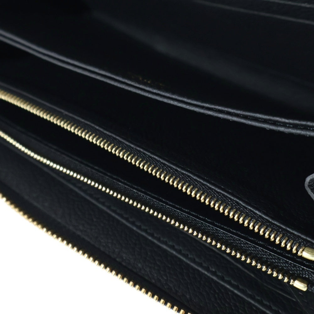 LOUIS VUITTON(ルイヴィトン) モノグラムアンプラント ラウンドジッピーレザーロングウォレット 長財布 ブラック/ベージュ M80481