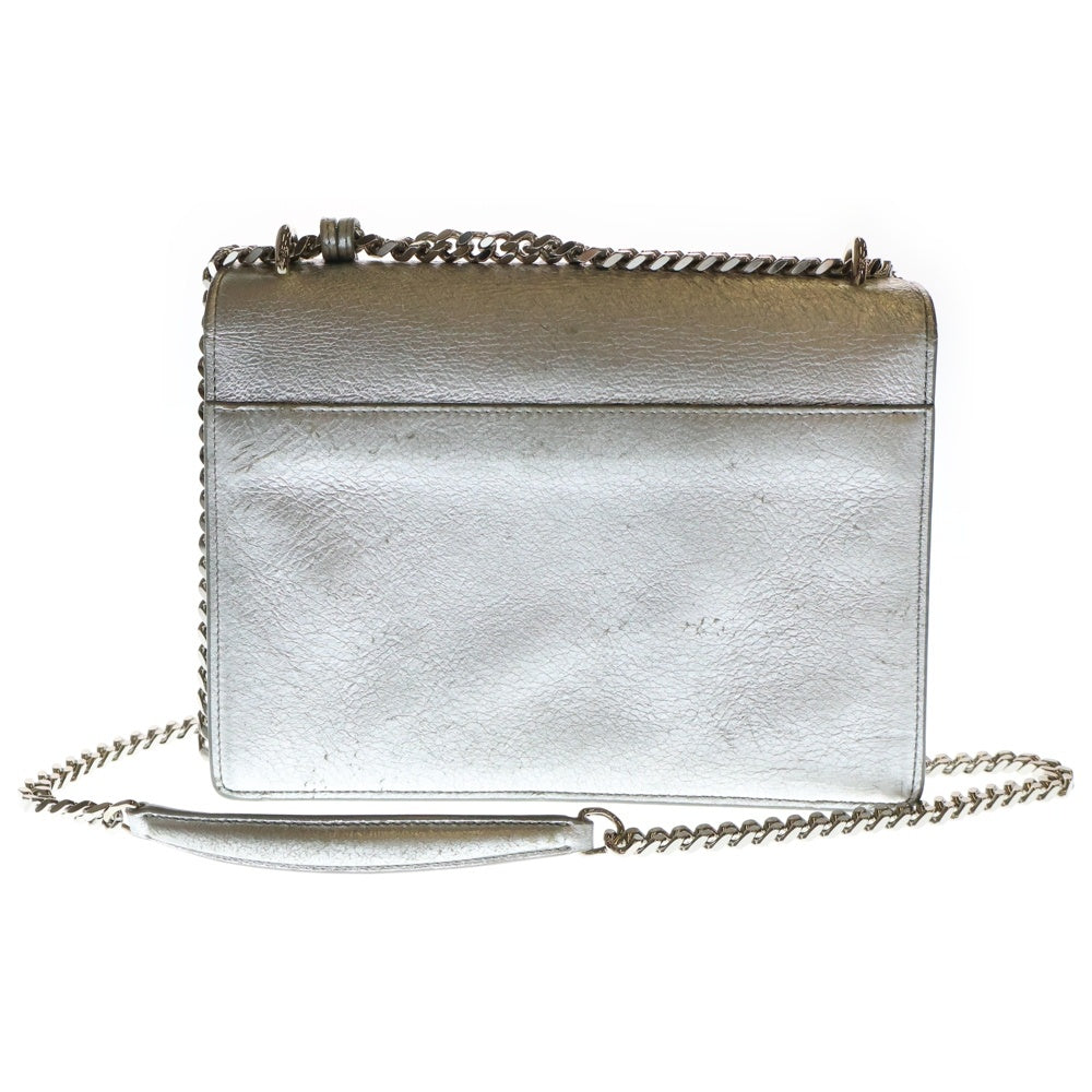SAINT LAURENT PARIS(サンローランパリ) サンセット ミディアム チェーンショルダーバッグ ミニバッグ シルバー レザー 442906
