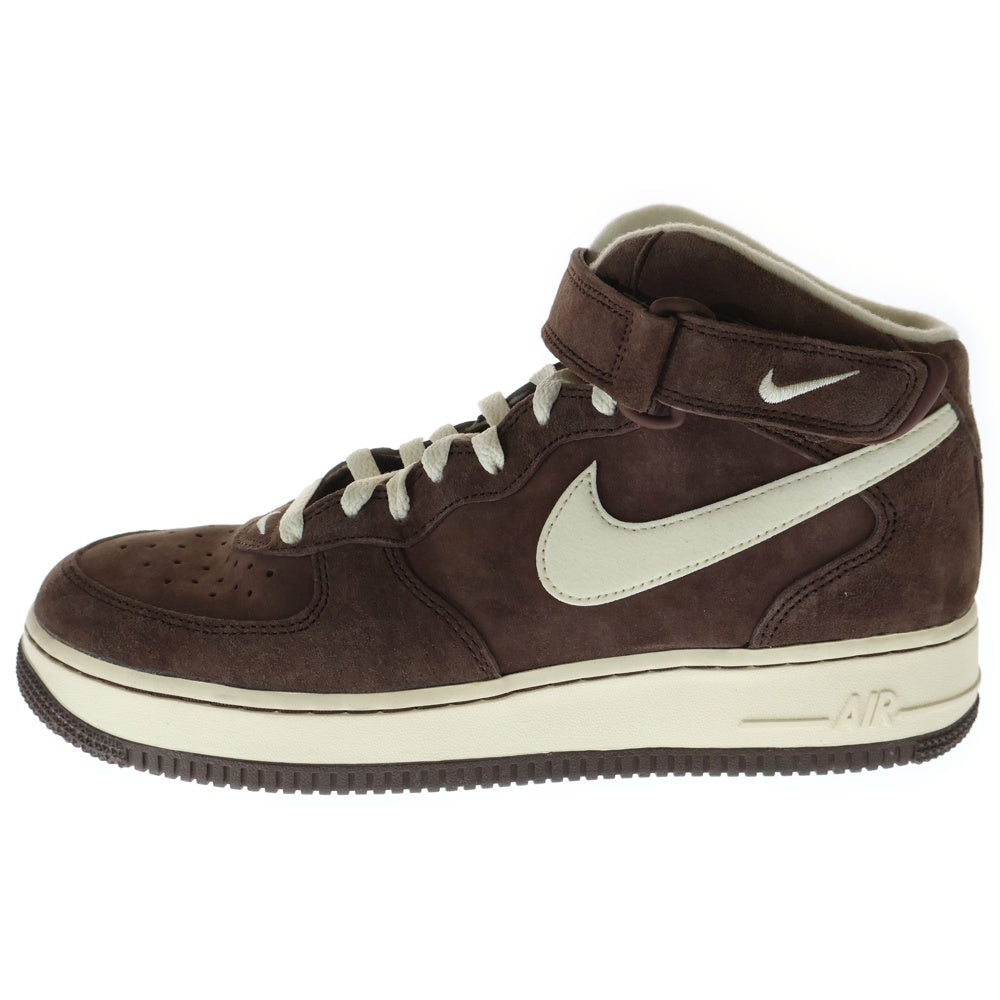 NIKE(ナイキ) AIR FORCE 1 MID 07 QS CHOCOLATE エアフォース1 チョコレート ミッドカットスニーカー ブラウン US9/27cm DM0107-200