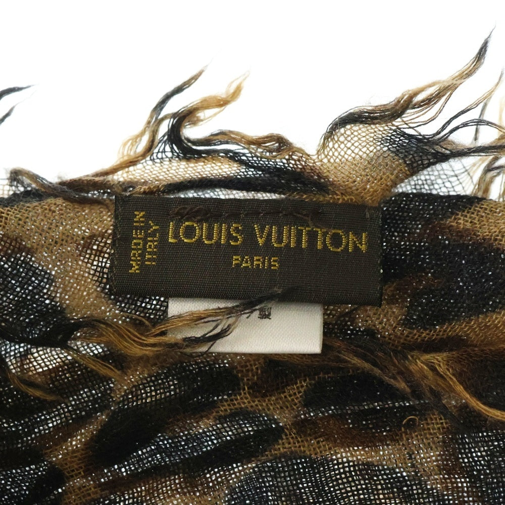 LOUIS VUITTON(ルイヴィトン) エトールレオパード ストール カシミヤ×シルク ショール ブラウン M72215