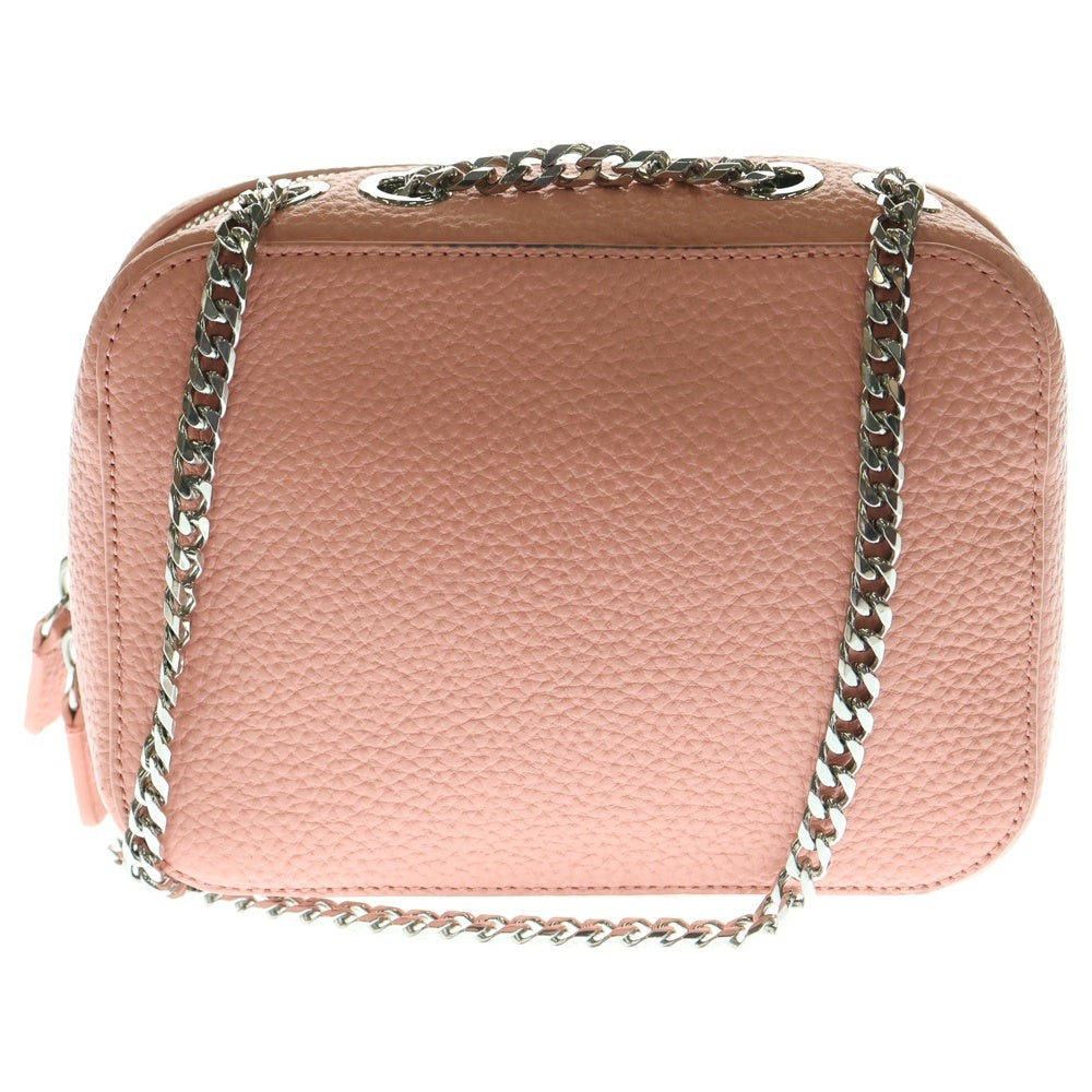 LACOSTE(ラコステ) ロゴ レザーチェーンショルダーバッグ ピンク